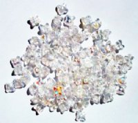 100 4x6mm Transparent Crystal AB Flower Cap Beads